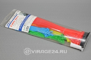 Набор цв.стяжек 200шт (син., зел 2,5*100мм и красн, желт 3,6*200мм) HONT 