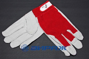 Перчатки кожаные красные (Siberia) <> 0255