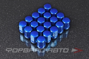 Гайки колесные 12*1,5*35 20шт ключ 19 синие Save Car N087_12x1.5_Blue