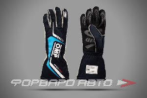 Перчатки (FIA) OMP FIRST EVO (M, темно-синий, голубой, белый) OMP IB/767/BC/M