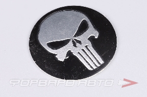 Стикер для ступичного колпака Череп 54мм выпуклый Save Car ST_Ч_54мм_sph