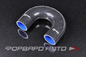 Патрубок силиконовый 44 мм, 180°, L=102*114*102 мм, 4 слоя армировки, чёрный FORA ASHU09-44-180