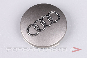 Колпачок ступицы для литых дисков Audi диаметр 57-61-59мм h4-8мм Gray <> Audi, 57/61-59