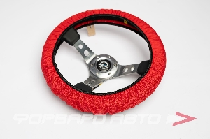 Накидка на руль (чехол на руль) открытого типа, красный VAIS Racing VRCSWo-R