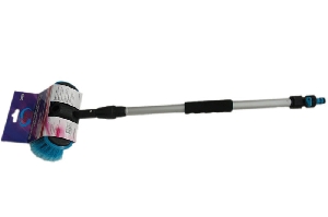 Щётка для мытья авто 65-100см (телескоп., d=18-22 мм) с краном AUTOVIRAZH AV-2176