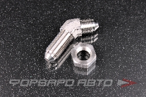 Фитинг AN3 45° проходной, нержавеющая сталь, с гайкой  HF-909-3