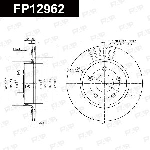 Диск тормозной FAP FP12962