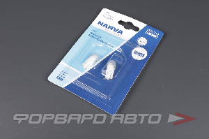 Лампа светодиодная 12V W5W/T10 12V-LED (W2,1x9,5d) 0,6W 6000K (блистер 2шт.) Range Perfomance LED NARVA NARVA 18145