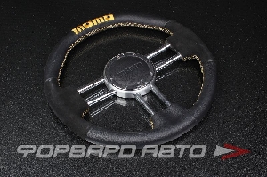 Руль 350мм., Momo Style кожа/ замша 6 спиц черный малый вылет MELCO 