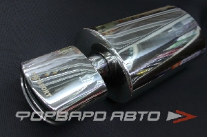 Глушитель Вход = 57 мм Выход = 44 мм Длина = 590 мм овальный PROSPORT RS-02916