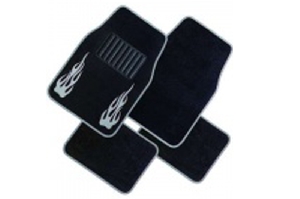 Коврики универсальные ворсовые (4 шт) черно-серые ISKY 19581