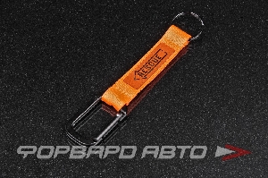 Брелок RESCUE с карабином, текстильный, оранжевый  