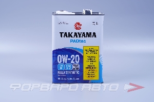 Масло моторное 0W20 4л, PAOTEC SP GF-6A металл (с) TAKAYAMA 101140