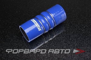 Патрубок силиконовый 60 мм, L=160 мм, гофрированный, синий AUTOBAHN88 