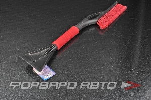 Щётка-смётка со скребком (с мягкой ручкой) AUTOVIRAZH AV-2126