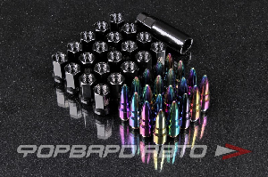 Гайки колесные 12*1,25 конус, 20 шт, "Пули", стальные, Neo-Chrome GYCA YT4-LN-13 steel Neo-Chrome