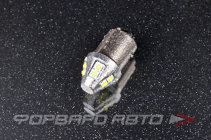 Лампа светодиодная 12-24V P21/5W 10 SMD диодов BAY15d 2-конт биполярная, Белая SKYWAY S08202094