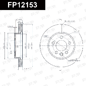 Диск тормозной FAP FP12153