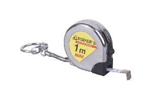 Рулетка-брелок 1м хром STAYER 34140-1