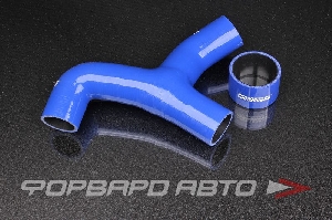 Патрубки интеркулера силиконовые Y pipe Subaru Impreza GC8 96-00 синие (2 шт) AUTOBAHN88 