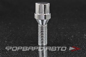 Болт колеса 12*1,25*28 конус, спецключ, сталь, хромированный ВЕКТОР 172110 SD