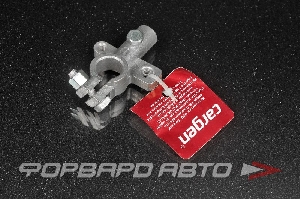 Купить Клемма аккумуляторная литая "-" , болтовое соединение, под провод сеч. 16 мм2,  латунь, м8 + м6 CARGEN AX738 Клемма аккумуляторная литая "-" , болтовое соединение, под провод сеч. 16 мм2,  латунь, м8 + м6 CARGEN AX738