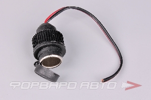 Гнездо прикуривателя автомобильное с проводом и гайкой <> DC12V