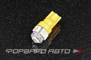 Лампа светодиодная 12V T10 5SMD желтая Китай 