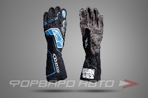 Перчатки (FIA) TECH-1 KX v4 перчатки, для автоспорта (черный, голубой) ALPINESTARS 