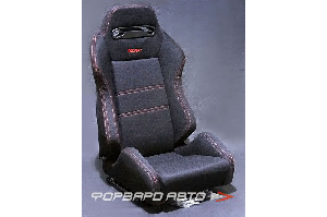 Кресло + салазки регулируемое черное, красная нить RECARO SR3 style  SPD WW BC