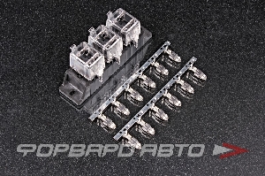 Блок для флажковых предохранителей ЕВРО, на 6 гнезд TESLA 