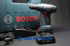 Шуруповерт аккумуляторный 18B 2*1,5 Ач Li-lon 1300об/м GSR 1800Li Professional Bosch  06019A8305