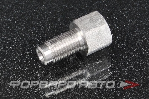 Фитинг адаптер AN4 - AN3 для гидроручника, наружная и внутренняя резьбы, нержавеющая сталь AUTOBAHN88 