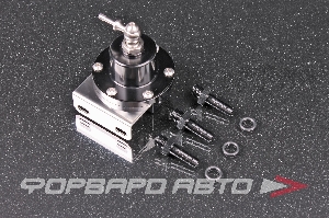 Регулятор давления топлива, под шланг 9мм, 30-100PSI (2.0~7.0kg/cm), черный AB88 