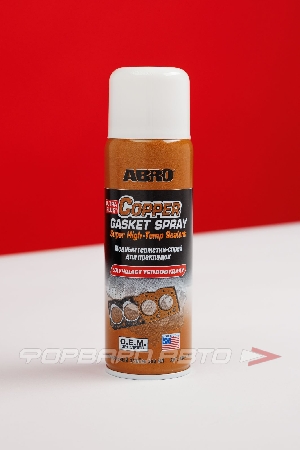 Герметик усилитель для прокладок термостойкий с медью, аэрозоль (спрей) 450мл ABRO CG-418-R