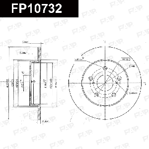 Диск тормозной FAP FP10732