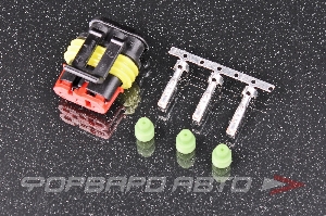 Разъем 3 way 22-20 AWG (SS15-SKT1) 1.2-1.6mm (SS15-SL1) Tyco Еlectronics 282087-1