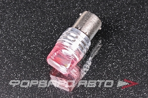 Лампа светодиодная 24V P21W  9 SMD диодов BA15s стробоскоп, Красная SKYWAY S08202053