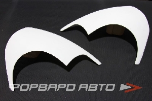 Накладки фар (реснички) для автомобиля ВАЗ 2170 Лада Приора Lada Priora (полукруг)  