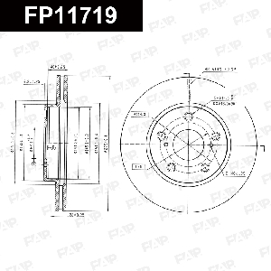 Диск тормозной FAP FP11719