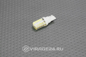 Лампа светодиодная 12V T10 24SMD 3014 диода, силикон, белая Китай 