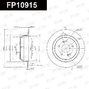 Диск тормозной FAP FP10915
