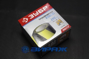 Лента сигнальная 70мм х 200м желто-черная ЗУБР 12242-70-200