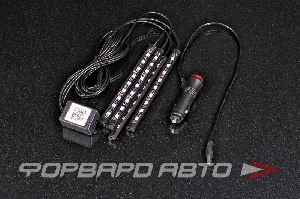 Подсветка для интерьера автомобиля, 4 лампы RGB, управление через смартфон <> 