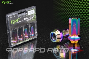 Гайки колесные 12*1,25*45 конус, 4 шт., сквозные, сталь, поляризованные TPI C304544PL