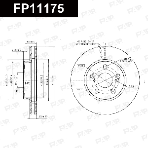Диск тормозной FAP FP11175