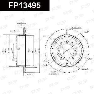 Диск тормозной FAP FP13495