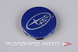 Колпачок ступицы для литых дисков Subaru, D56/60мм, Blue/silver, Save Car 19_60 ммS_ST_Tech Line