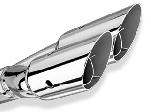 Насадка глушителя Вход = 63 мм диаметр = 76 мм длина = 355 мм (двойная, вход один) №23 BORLA 20213