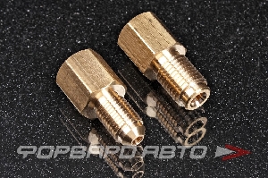 Фитинг переходник AN4 (вход) - AN3 (выход) для ручника гидравлического с цилиндром производства КНР под торм.трубку ВАЗ М10*1,25 мм, комплект, латунь ФОРВАРД АВТО 